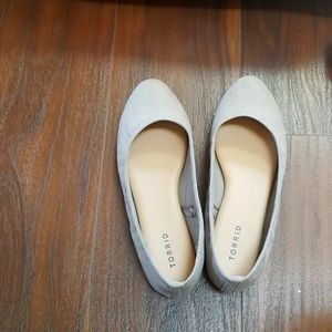 Tan flat  shoes